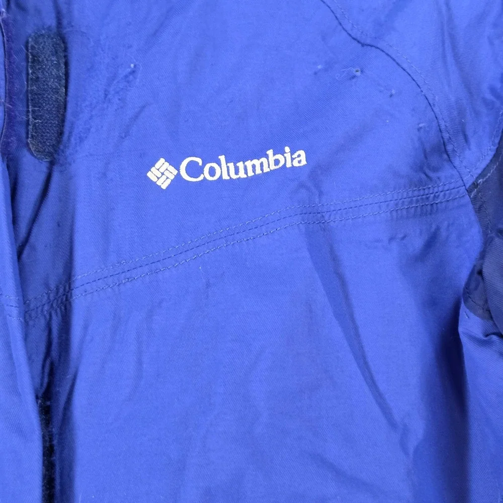 Columbia Ski Jacket Youth Medium Blue Good Omni-Heat Waterproof Hooded Parka